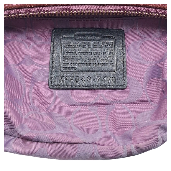 Vintage Coach 7470 Suede Hamptons Demi Baguette Hobo Bag - Picture 11 of 14
